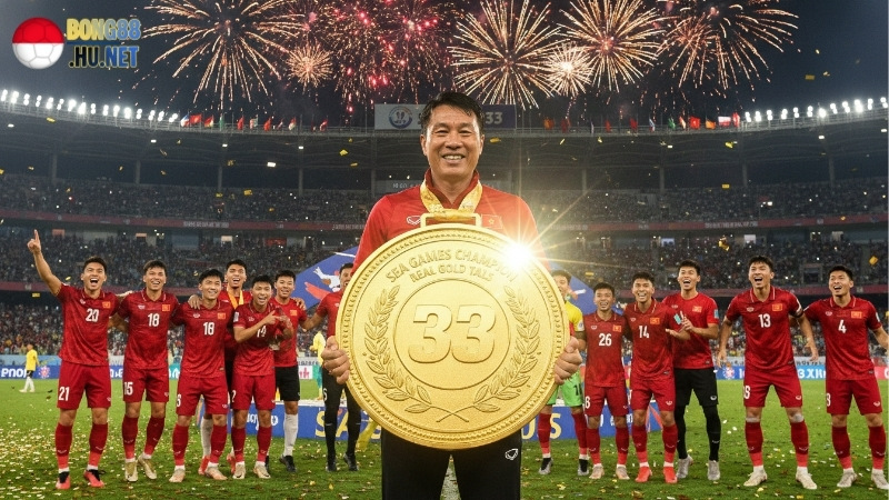 dau-an-sea-games-33-hlv-kim-sang-sik-nhan-tam-huy-chuong-vang-dac-biet-lam-tu-33-chi-vang-that